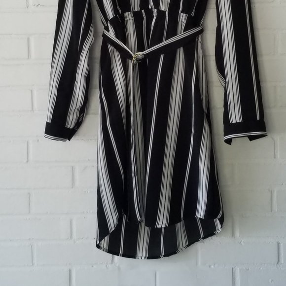 Mossimo Black/White Striped Dress (Women's Small) - Picture 2 of 3
